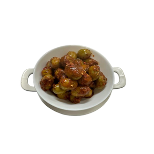 Jumbo Harissa Olives  (16 Oz. Glass Jar)